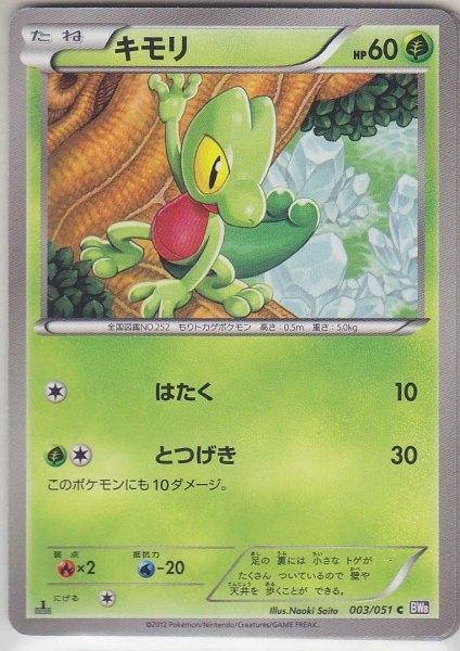 Photo1: Treecko 003/051 BW8 1st   (1)