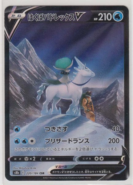 Photo1: Ice Rider Calyrex V 220/184 S8b (1)