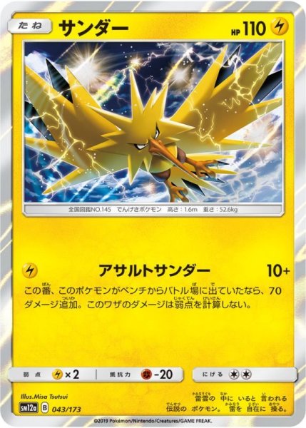 Photo1: Zapdos 043/173 SM12a (1)