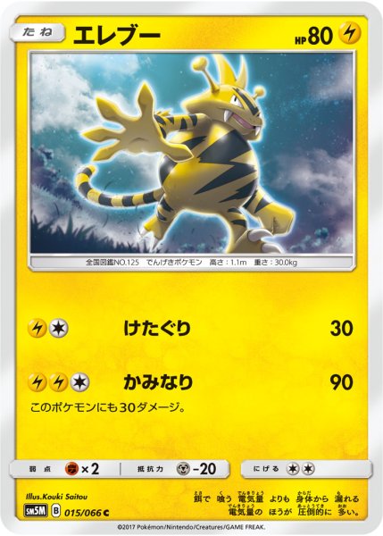 Photo1: Electabuzz 015/066 SM5M (1)