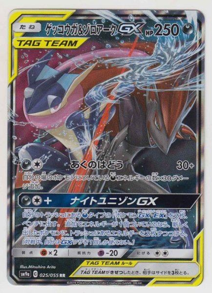 Photo1: Greninja & Zoroark GX 025/055 SM9a (1)