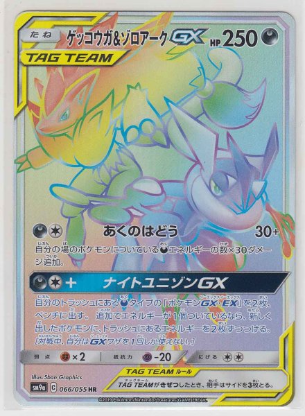 Photo1: Greninja & Zoroark GX 066/055 SM9a (1)