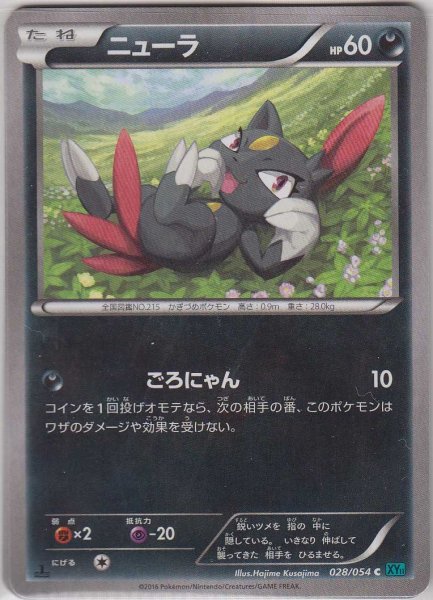 Photo1: Sneasel 028/054 XY11 1st   (1)