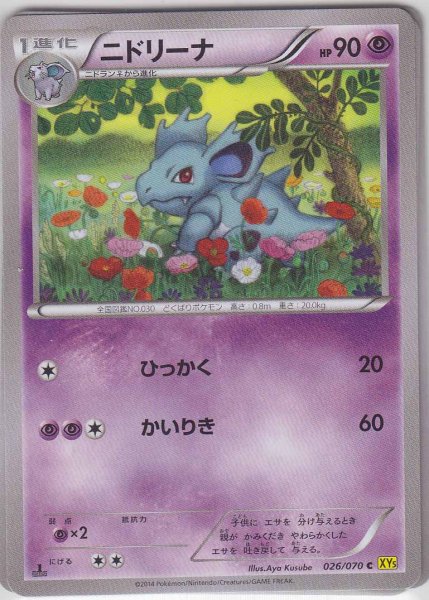 Photo1: Nidorina 026/070 XY5 1st   (1)