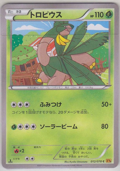 Photo1: Tropius 012/078 XY6 1st (1)