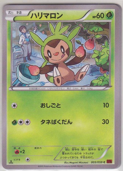 Photo1: Chespin 003/059 XY8 1st   (1)