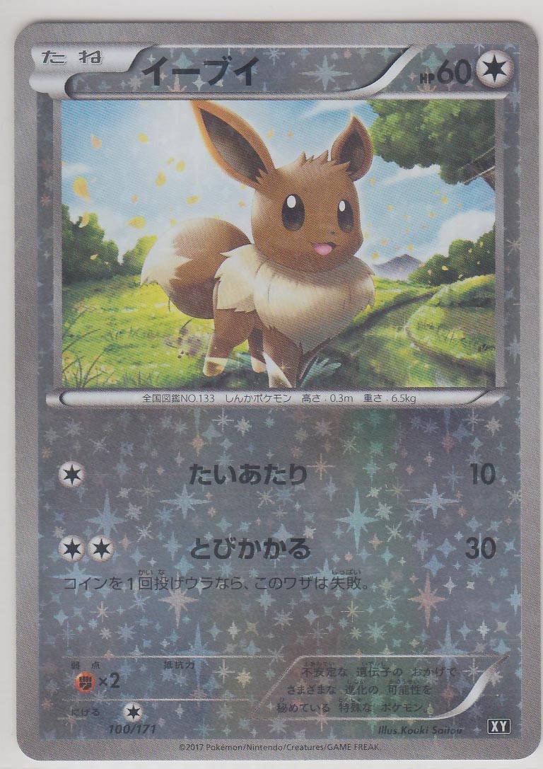 Eevee 100 171 Xy Reverse Holo Paper Moon Japan Annex